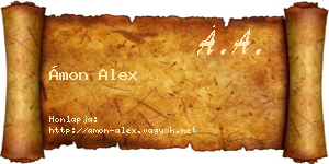 Ámon Alex névjegykártya